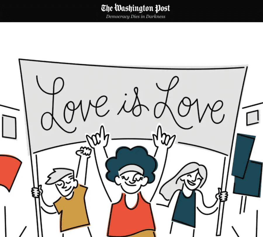 Washington Post 'Love is Love' Header